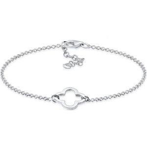 Elli Dames Armband Dames Klaverblad Uitgesneden Symbool in 925 Sterling Zilver
