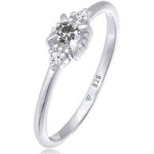 Elli DIAMONDS - Diamant Salt Pepper (0.11 ct.) Topas 925 Silber Ringe Damen (101.99 € / 1 ct)