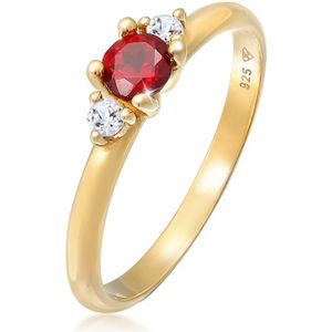 Elli PREMIUM - Granat Topas Klassik Rund Elegant 925 Silber Ringe 1 ct Damen (59.99 € / 1 ct)