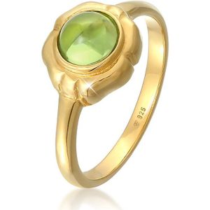 Elli PREMIUM - Peridot Cabochon Grün Klassik 925 Silber Ringe 1 ct Damen (69.99 € / 1 ct)