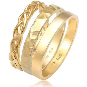 Elli Dames Ring Dames Armband Set van 3 in 925 Sterling Zilver
