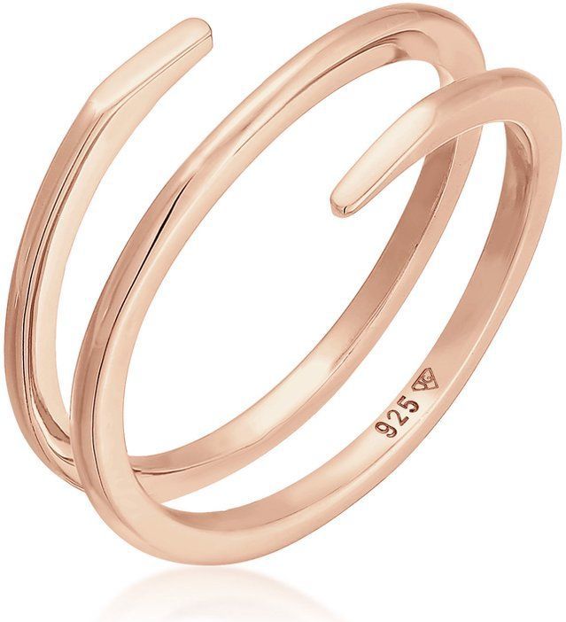 Elli Fingerring »Wickelring Twist Fein 925 Silber«