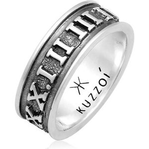 KUZZOI - Herren Bandring Römische Zahlen 925 Silber Herrenschmuck 1 ct (59.49 € / 1 ct)