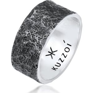 KUZZOI - Herren Bandring Organic Struktur 925 Silber Herrenschmuck 1 ct (69.99 € / 1 ct)