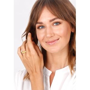 Elli PREMIUM Dames Ring Elli PREMIUM Ring Dames Band Chunky Tijdloos in 925 sterling zilver Gerhodineerd