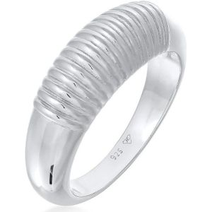 Elli PREMIUM Dames Ring Elli PREMIUM Ring Dames Ripple Design Chunky in 925 sterling zilver Gerhodineerd