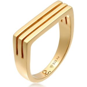 Elli PREMIUM - Elli PREMIUM Ring Siegelring Rechteck Unisex 925 Silber rhodiniert Ringe 1 ct Damen (79.99 € / 1 ct)