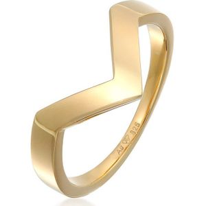 Elli PREMIUM - Elli PREMIUM Ring V-Form Basic Unisex 925 Silber rhodiniert Ringe 1 ct Damen (59.99 € / 1 ct)