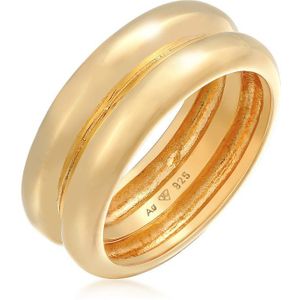 Elli PREMIUM - Bandring Double Unisex 925 Ring Ringe 1 ct Damen (74.99 € / 1 ct)