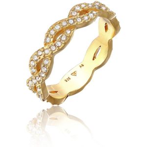 Elli - Ring - Dames Infinity liefde fonkelend met Kristallen in 925 Sterling Zilver - Dames