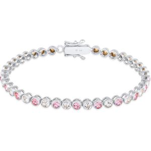 Elli PREMIUM - Tennis-Armband Kristalle Rose 925 Sterling Silber Armbänder & Armreife 1 ct Damen (93.49 € / 1 ct)