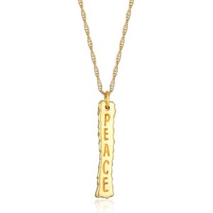 KUZZOI - Peace Friedenszeichen Figarokette 925 Silber Ketten 1 ct Herren (50.99 € / 1 ct)