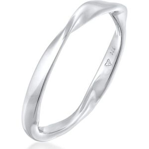 Elli Dames Ring Dames band gedraaid Stack Basis in 925 sterling zilver
