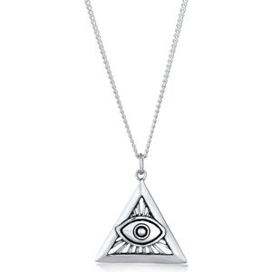 KUZZOI - Herren Evil Eye Dreieck 925 Sterling Silber Ketten 1 ct (47.99 € / 1 ct)