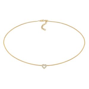 Elli - Choker Herz Kristall 925 Silber Ketten 1 ct Damen (42.49 € / 1 ct)
