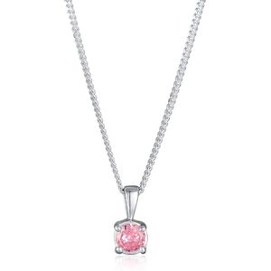 Elli Dames Halsketting Dames eenzam hanger basis met kristal zilver in 925 sterling zilver