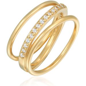 Elli Dames Ring Dames Wikkel Fonkelend met Zirkonia in 925 Sterling Zilver