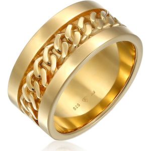 Elli Dames Ring Dames Band Ketting Design Breed in 925 sterling zilver