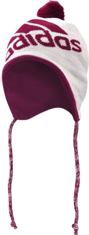 adidas Peruvian Earbeanie - Muts -  Algemeen - Maat Youth - Wit;Sterk Roze