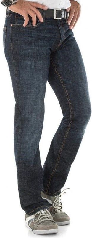 Alberto - Heren Jeans - Heren Blauw - Katoen - 8937-1896-Pipe