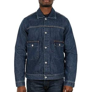 Edwin Heren E-Classic Jacket Denim, Blauw (Donker Stone Wash F838), S