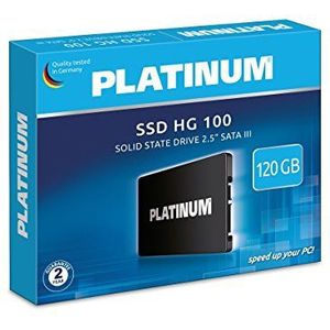 Platinum HG100 │2,5 inch interne SSD harde schijf │ 120 GB │ voor notebook, laptop en pc, SATA III