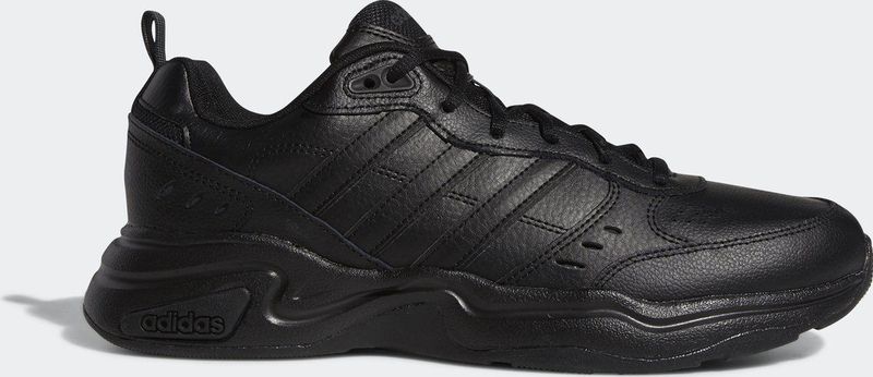 Adidas - Strutter - Schoenen - Zwart - Gecoat Leer - Vetersluiting