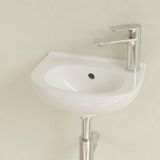 Villeroy & Boch O.novo Compact fontein 36x27,5cm met overloop en doortikbaar kraangat wit