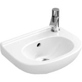 Villeroy & Boch O.novo Compact fontein 36x27,5cm met overloop en doortikbaar kraangat wit