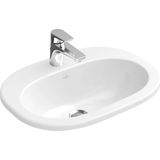 Villeroy & Boch O.novo inbouwwastafel 56x40,5cm met overloop 1 kraangat ceramic+ wit 416156R1