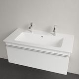 Villeroy & Boch Venticello meubelwastafel 100x50cm 2 kraangaten met overloop wit