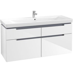 Villeroy & Boch Subway 2.0 wastafelonderkast 128.7x59x44.9cm Wit A91610DH