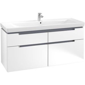 Villeroy & Boch ijdelheidseenheid XXL Metro 2.0 A916, Kleur: Wit mat, handvat: chroom glanzend