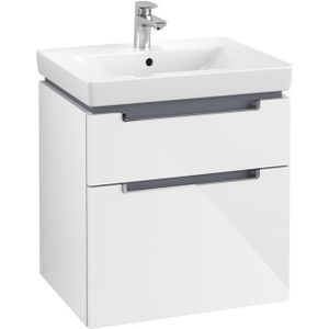 Villeroy & Boch Subway 2.0 wastafelonderkast 58.7x59x45.4cm glossy white A90910DH