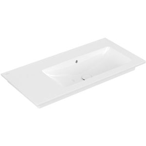 Villeroy & Boch Venticello Meubelwastafel - wasbak rechts zonder kraangat - 100x50cm - overloop - ceramic - wit 4134R3R1