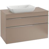 Villeroy & Boch Venticello semi inbouw opzetwastafel zonder kraangat 55x36cm met overloop wit