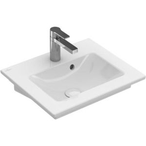 Villeroy & Boch Venticello fontein 50x42cm 1 kraangat met overloop CeramicPlus wit