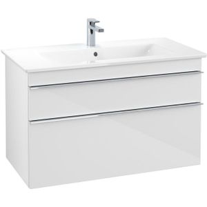Villeroy & Boch Venticello wastafelonderkast 95.3x59cm 2x lade glossy wit A92601DH