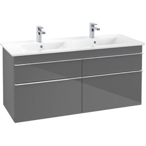 Villeroy & Boch Venticello wastafelonderkast 125.3x59cm 4x lade glossy grey A93001FP