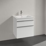 Villeroy & Boch Venticello wastafelonderkast 55.3x59cm 2x lade glossy wit A92301DH