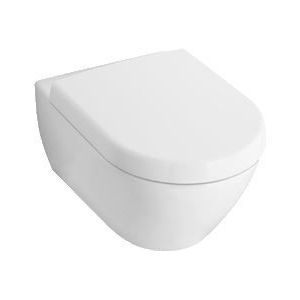 Villeroy & Boch Tiefspül-WC spülrandlos Subway 2.0 355x480x360mm Oval wandhängend Abgang waagerecht Direct-Flush, Weiß Alpin