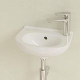 Villeroy & Boch O.novo fontein 36x27.5cm kraangat rechts met overloop wit 53603801