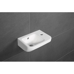 Villeroy & Boch Architectura Fontein met Kraangat Rechts met Overloop 36x26cm Wit