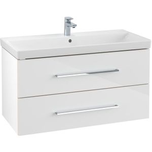 Villeroy & Boch Avento wastafelonderkast 967x520x447 met 2x lade crystal white