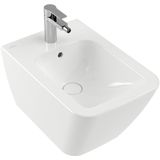 Villeroy & Boch Finion wandbidet met kraangat en overloop CeramicPlus, wit