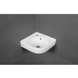 Villeroy & Boch O.novo hoekfontein 32x32cm met kraangat met overloop wit 73103201