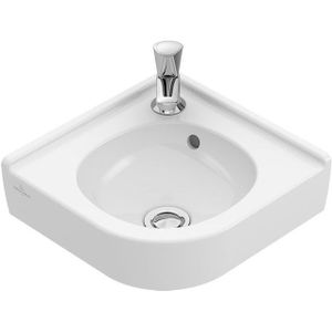 Villeroy & Boch O.novo hoekfontein 32x32cm met kraangat met overloop wit 73103201