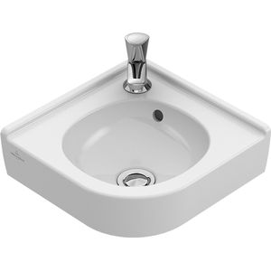 Villeroy & Boch O.novo hoekfontein 32x32cm met kraangat met overloop ceramic+ wit 731032r1