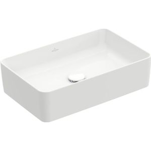 Villeroy & Boch Collaro opzetwastafel rechthoekig 56x36cm zonder overloop zonder kraangat ceramic+ wit 4a2056r1