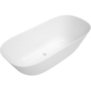 Villeroy & Boch - Theano - Vrijstaand Duobad - Alpin Wit - Kunststof Quaryl - Ovaal